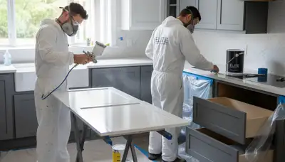 Cabinet painting service in Fort Lauderdale, FL for durable, professional kitchen cabinet finishes