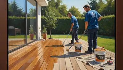 Fort Lauderdale deck sealing service by painting contractors protecting wood from sun, humidity and salt air