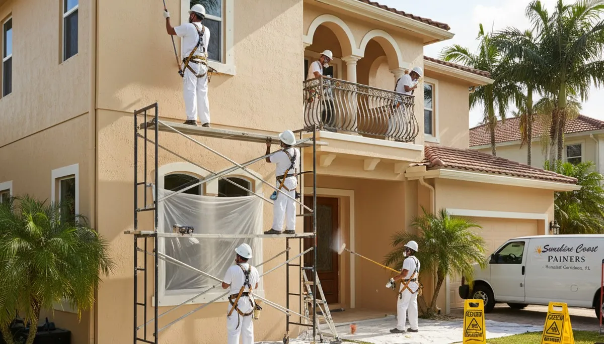 Fort Lauderdale, FL painting contractors completing interior and exterior home painting services