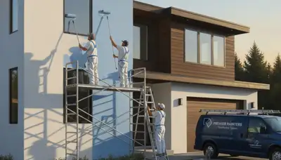 Fort Lauderdale, FL painting contractor applying durable exterior house paint for coastal weather protection