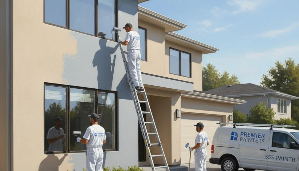 Fort Lauderdale painters applying exterior house paint for durable coastal protection