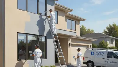 Fort Lauderdale painters applying exterior house paint for durable coastal protection